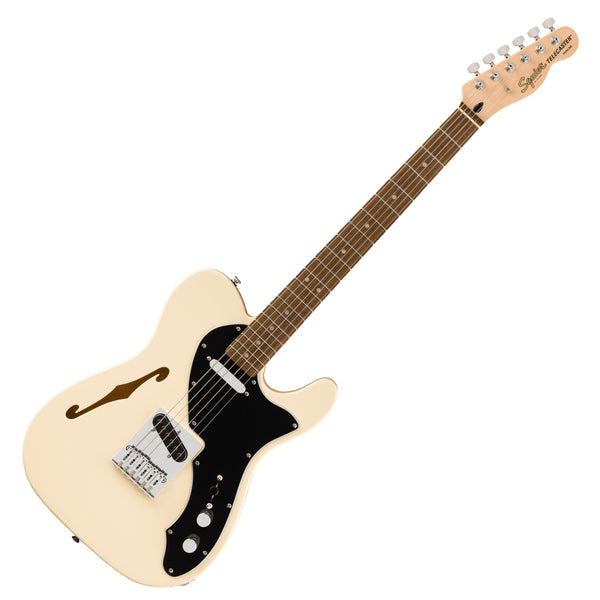 Squier Affinity Telecaster Thinline Electric Guitar in Olympic White - 0378271505