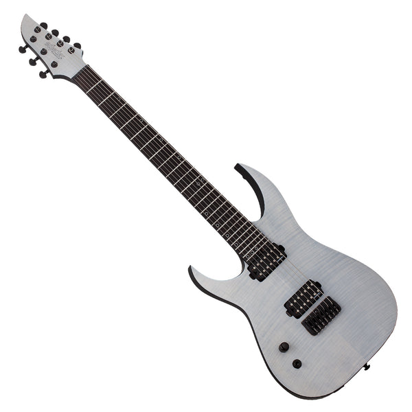 Schecter KM-6 MK-III Legacy Left Hand 7 String Electric Guitar in Transparent White Satin - 877SHC