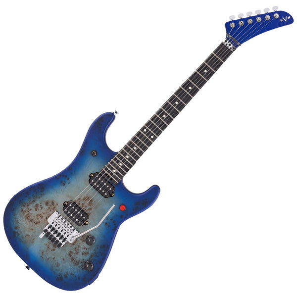 GET A 15% GIFT CARD | EVH 5150 Deluxe Electric Guitar Ebony Fretboard Poplar Burl in Aqua Burst - 5108002558-0