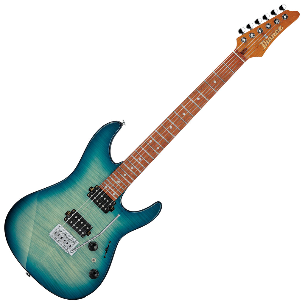 Ibanez AZ Standard Electric Guitar Jatoba in Transparent Turquoise Burst w/Bag - AZ24S1FTXB