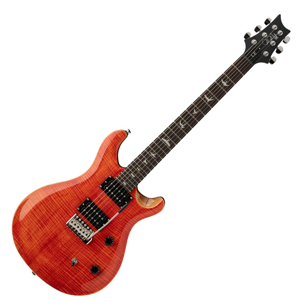 PRS SE Custom CE24 Electric Guitar in Blood Orange w/Gig Bag - CE44BR