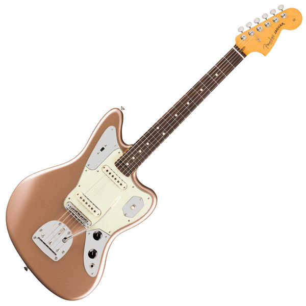 Fender American Professional Classic Jaguar Electric Guitar Rosewood in Faded Firemist Gold w/Deluxe Bag - 0114990384