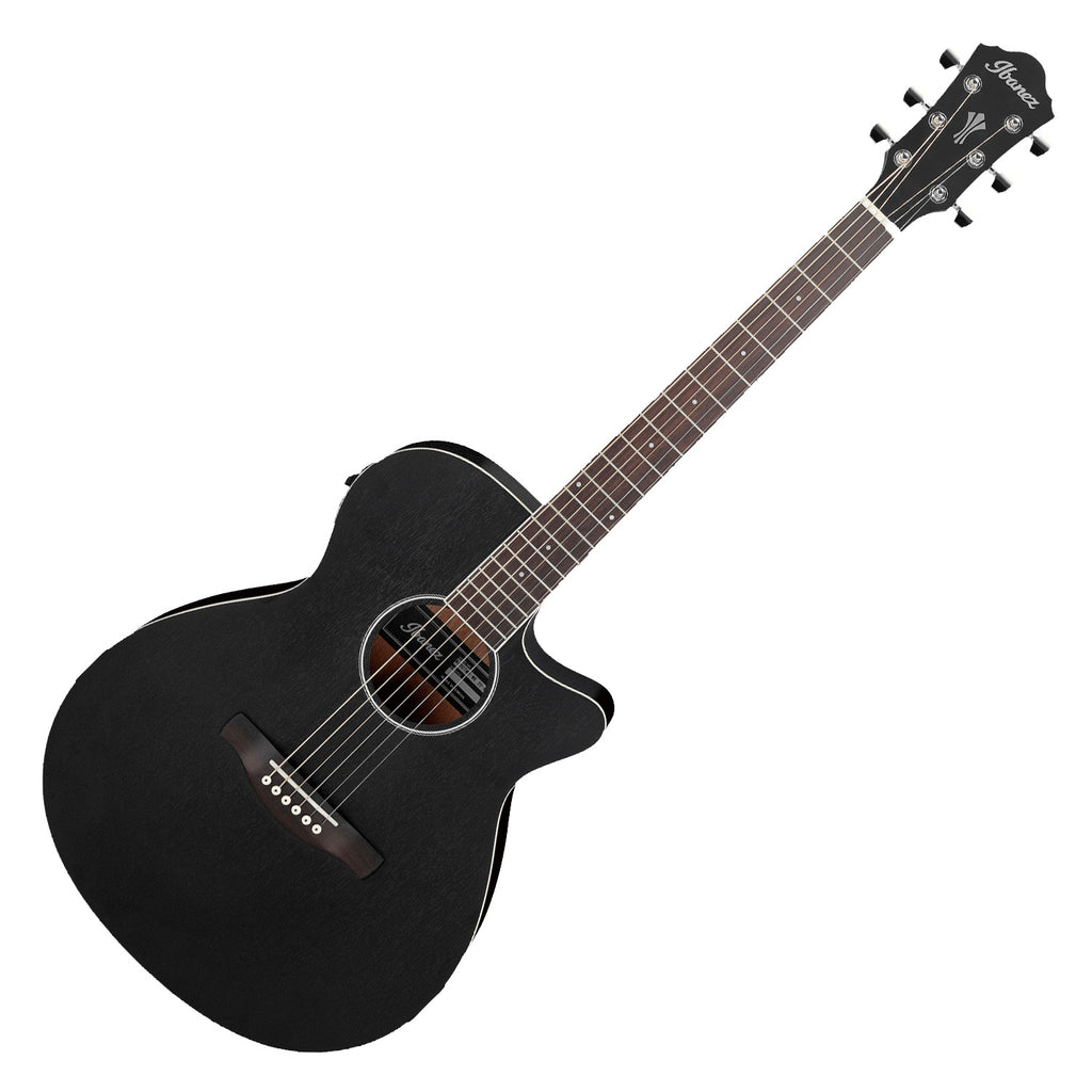 Ibanez Acoustic Electric Weatherd Black Open Pore  - AEG7MHWK