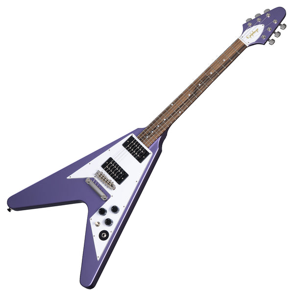 Epiphone Kirk Hammett 1979 Flying V Electric Guitar in Purple w/Case - EIGCKH79FVPRNH