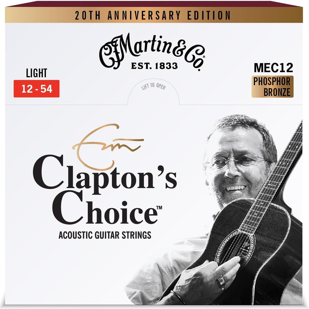 Martin Eric Clapton 20th Anniversary Acoustic Guitar Strings Light .012 .054 - MEC1220TH