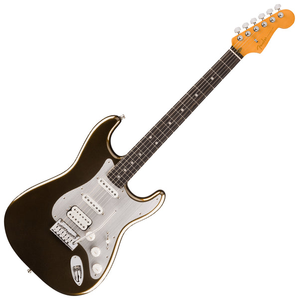 Fender American Ultra II HSS Stratocaster Electric Guitar Ebony Fingerboard in Texas Tea w/Case - 0119151790