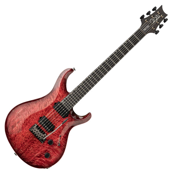 PRS Tekton T Electric Guitar Black Satin Neck In Fuchsia Aura w/PRS Premium Gig Bag - 117893UF