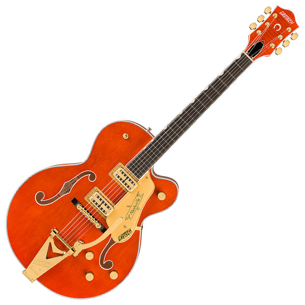 Gretsch Nashville Hollow Body Bigsby Gold Hardware Electric Guitar Ebony in Orange Stain - 2401309822