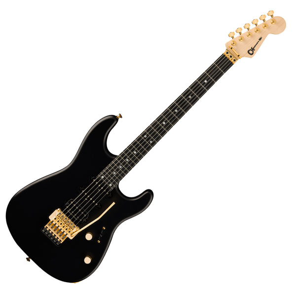 Charvel MJ San Dimas Style 1 Electric Guitar HSS Floyd Ebony in Satin Black - 2925843568