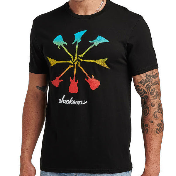 Jackson Guitar Shapes T Shirt in Black XL - 2999435706