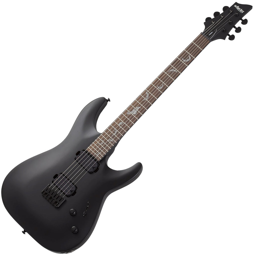 Schecter Damien-6 Electric Guitar in Satin Black - 2470SHC