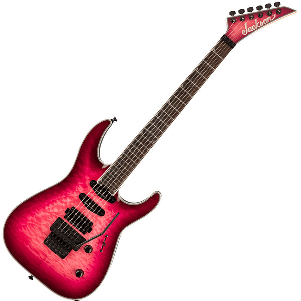 Jackson Pro Plus Series Soloist SLA3Q Electric Guitar Ebony in Fuschia Burst - 2914327592
