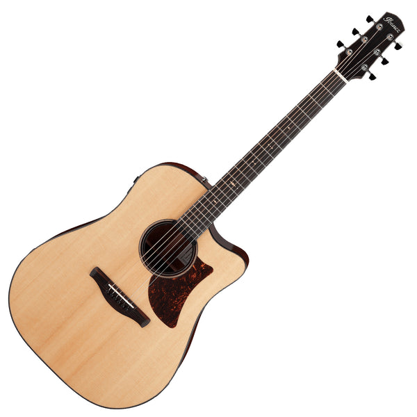 Ibanez Acoustic Electric Natural Low Gloss w/Case - AAD400CELGS