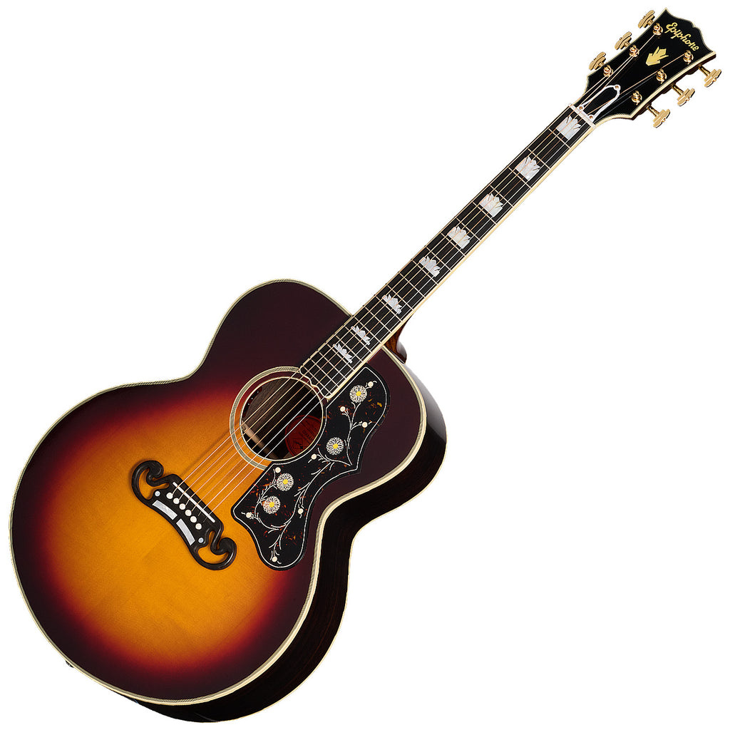 Epiphone Inspired by Gibson Pre-War SJ200 Acoustic Electric Rosewood in Vintage Sunburst w/Gig Bag - ECPW200VSGH