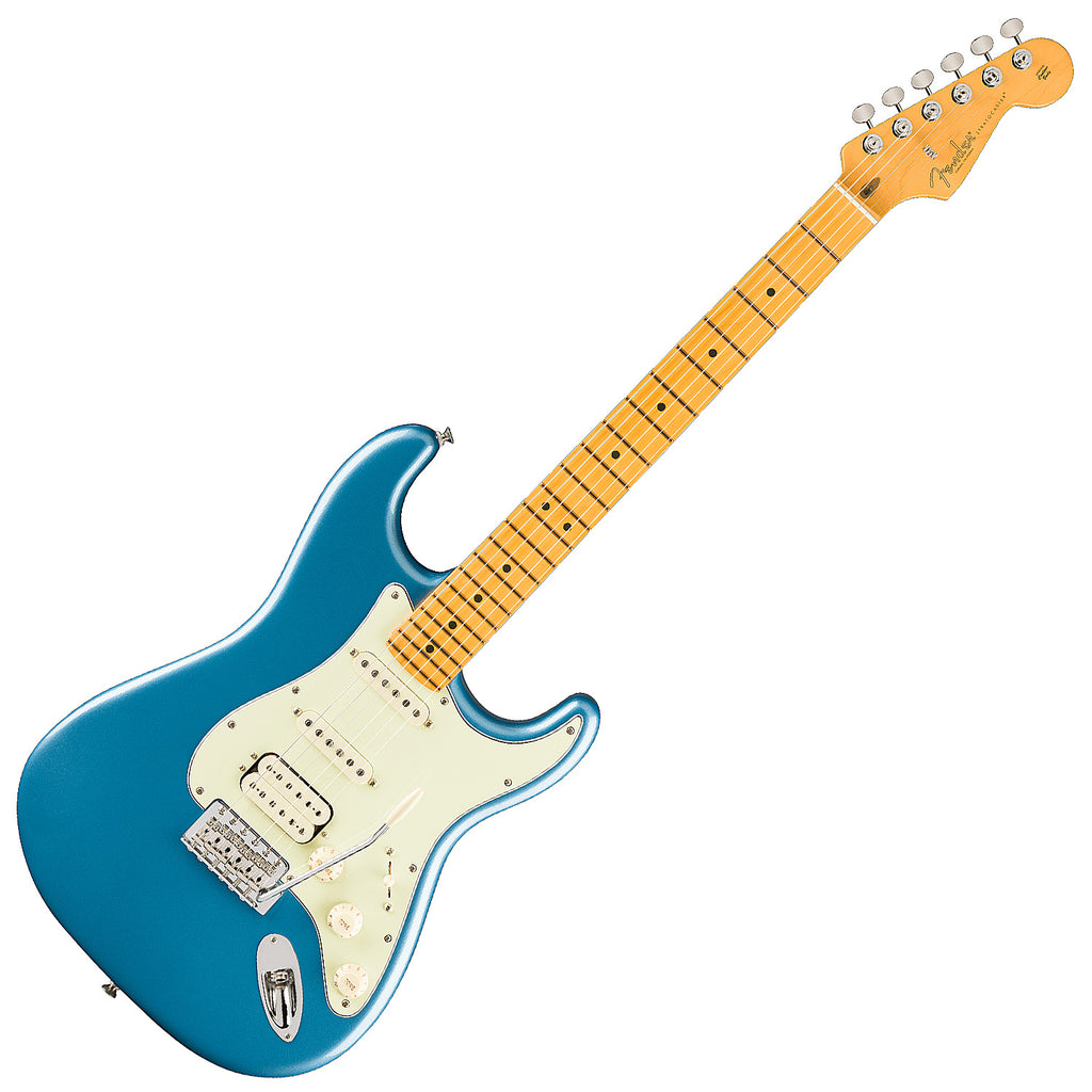 Fender American Professional Classic Stratocaster Electric Guitar HSS Maple in Faded Lake Placid Blue w/Deluxe Bag - 0114952379