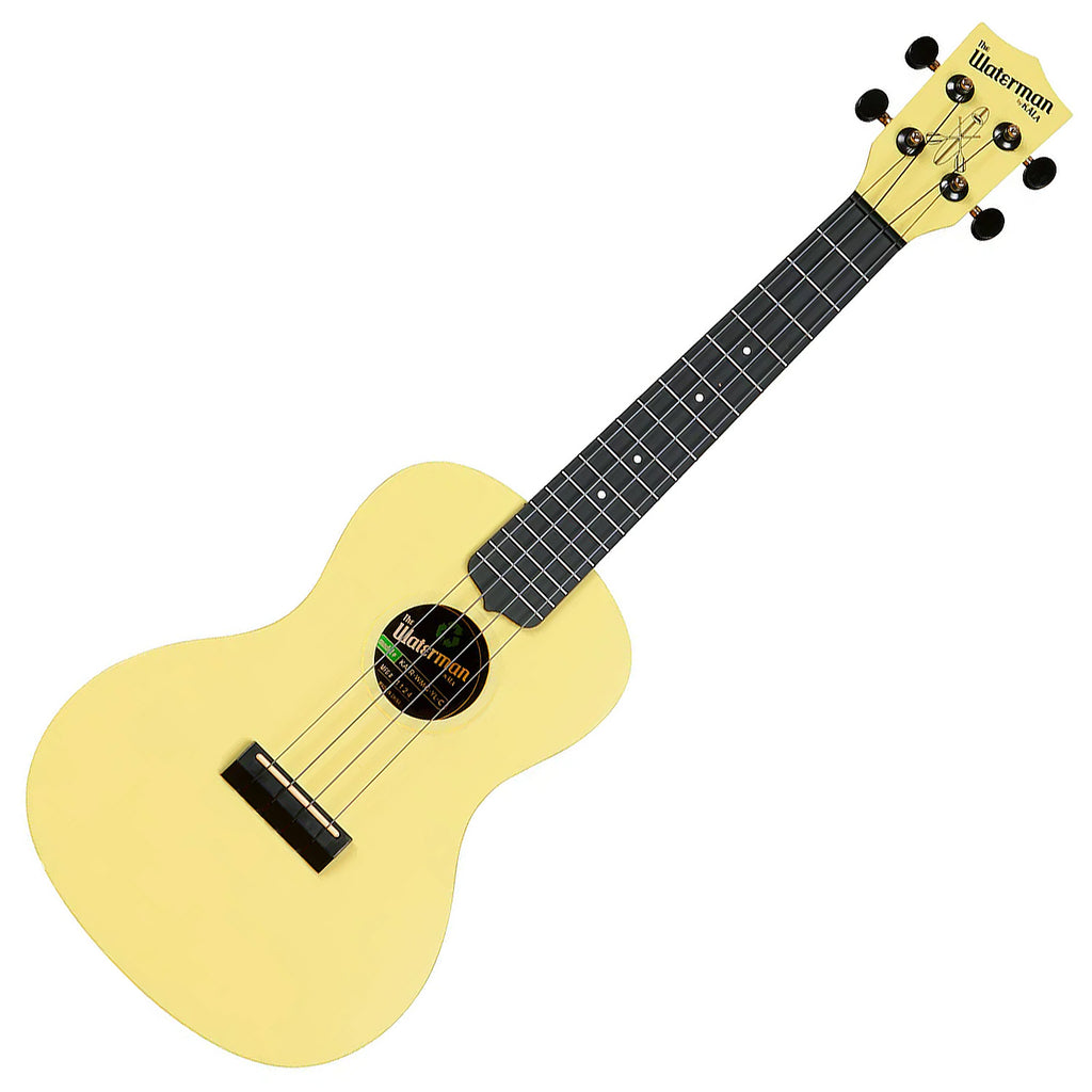 Kala Waterman Concert Ukulele 100% Recycled in Starlight Yellow Glow in the Dark - KARWMGYLC