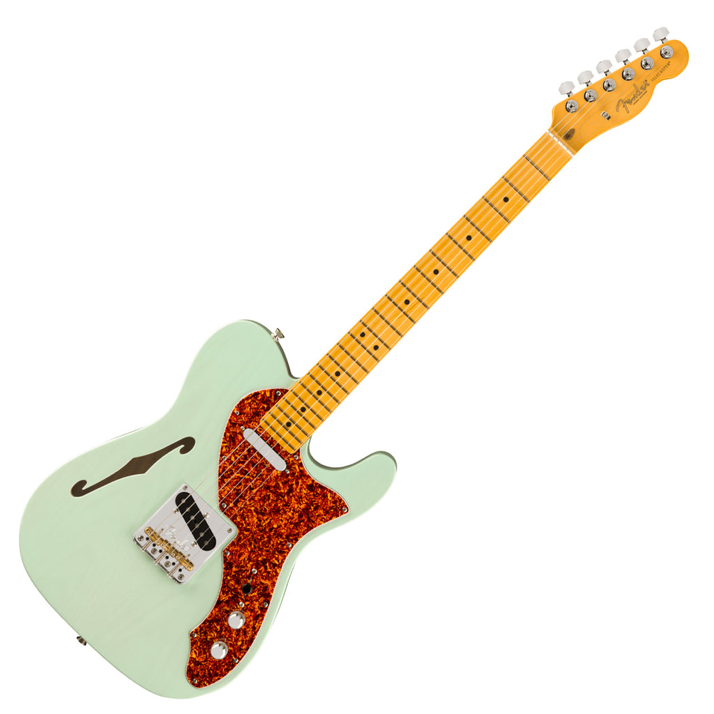 Fender American Professional II Telecaster Thinline Electric Guitar Maple in Transparent Surf Green - 0171022735