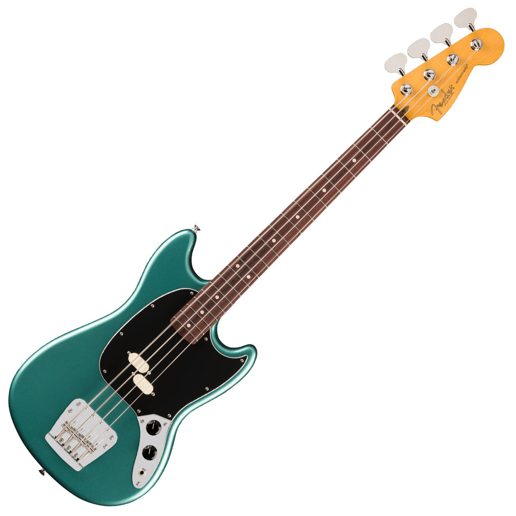 Fender American Professional Classic Mustang Electric Bass Rosewood in Faded Sherwood Green Metallic  w/Deluxe Bag - 0198650374