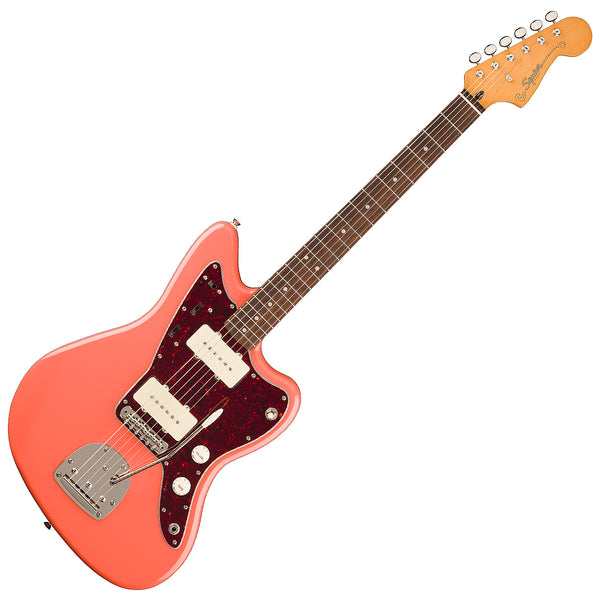 Squier Classic Vibe 60s Jazzmaster Electric Guitar Laurel Tortoiseshell Pickguard in Tahitian Coral - 0374083511