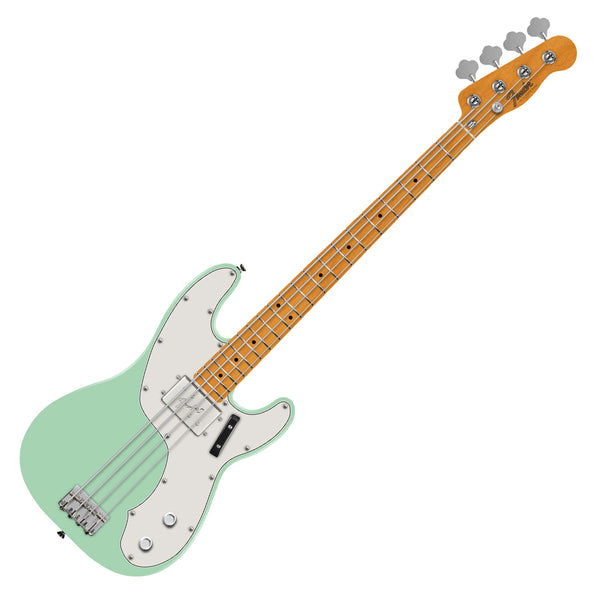Fender VIntera II 70s Telecaster Electric Bass Maple Neck in Surf Green - 0149252357