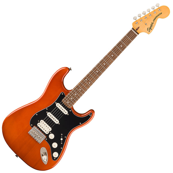 Squier Classic Vibe 70s Stratocaster Electric Guitar HT HSS Laurel Black Pickguard in Mocha - 0374027529