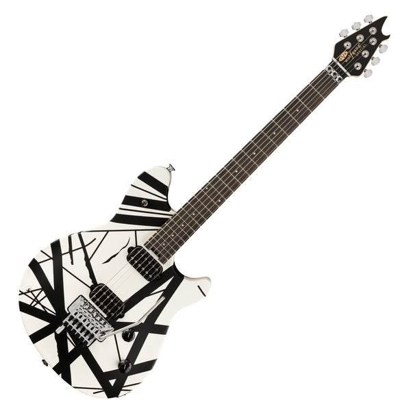 EVH Wolfgang Special Striped Series Electric Guitar Ebony in Black and White - 5107702317