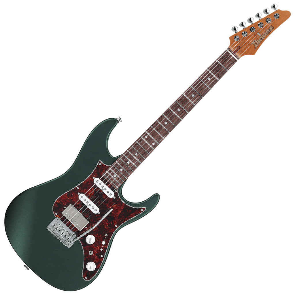 Ibanez AZ Prestige Electric Guitar in Ivy Green Metallic Flat w/Case - AZ2204NVGF