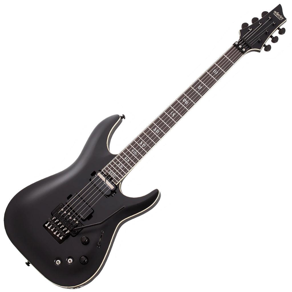 Schecter C-1 SLS FR S Evil Twin Electric Guitar Maple Capped Swamp Ash Body in Satin Black - 1348SHC