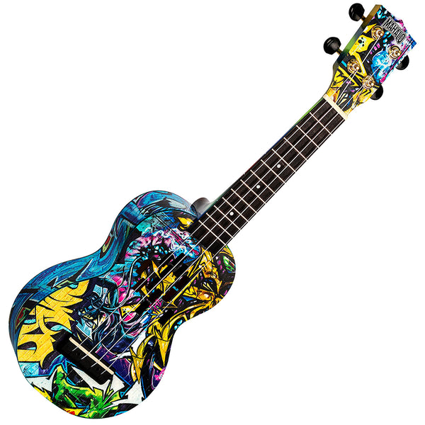 Mahalo Art II Series Graffiti Graphic Soprano Ukulele w/Bag - MA1GR