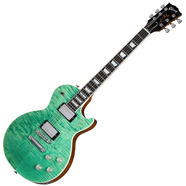 Gibson Modern Figured Series Les Paul Electric Guitar AAA Figured Maple Top in Seafoam Green - LPM01SFCH