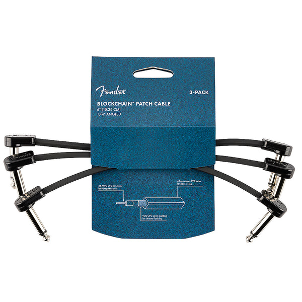 Fender Blockchain 6" Patch Cable 3-pack Angle/Angle - 0990825008