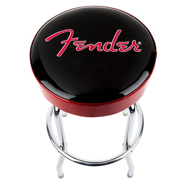 Fender 30 inch Black and Red Sparkle Logo Barstool - 9192022003