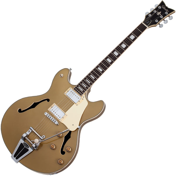 Schecter CORSAIR 2020 Semi Hollow Electric Guitar in Gloss Gold - 1554SHC