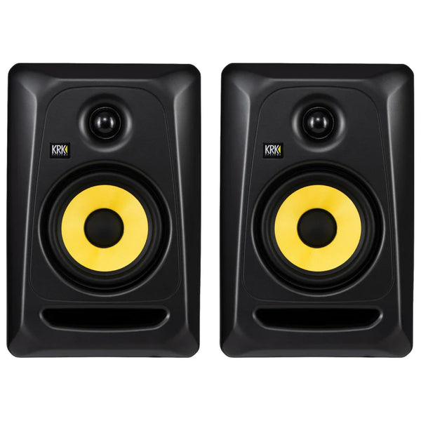 KRK Classic 5 Studio Monitor Pack inc 10ft XLR Cables & Foam Wedge Isolation Pads - CL5G3PK1