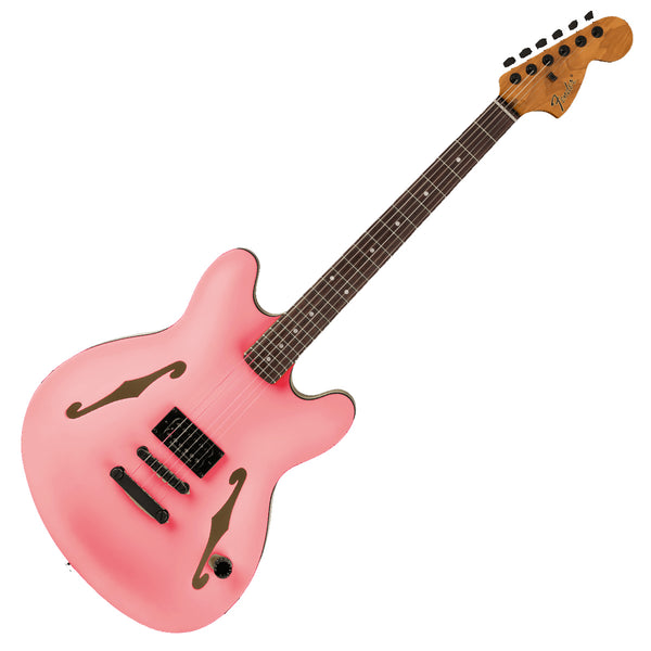 Fender Signature Tom Delonge Starcaster Electric Guitar in Satin Shell Pink - 0262370556
