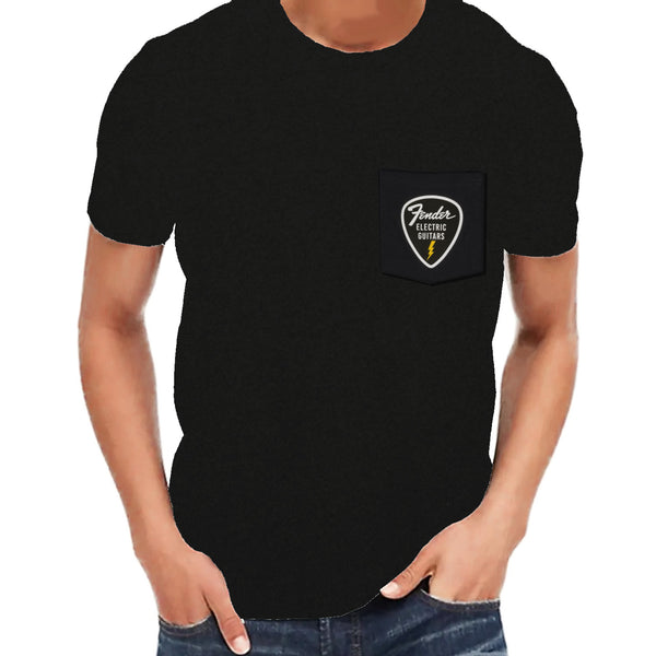 Fender Pick Patch Pocket T-Shirt in Black S - 9192601306