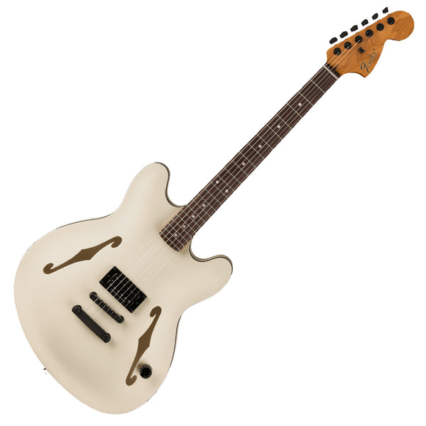 Fender Signature Tom Delonge Starcaster Electric Guitar in Satin Olympic White - 0262370505