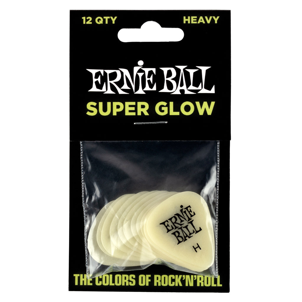 Ernie Ball Super Glow Heavy  Picks Pack of 12 - 9226EB