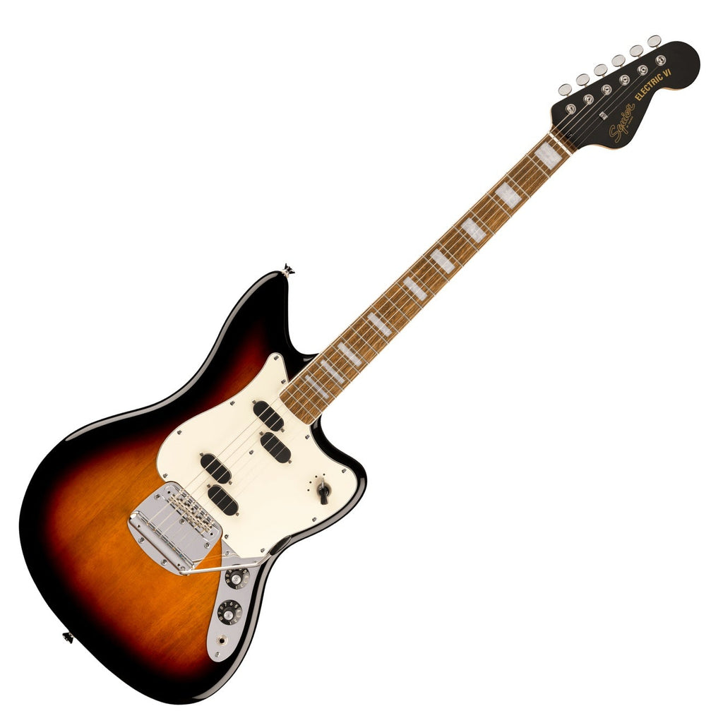 Squier Paranormal Electric Guitar VI Laurel in 3-Color Sunburst - 0377070500