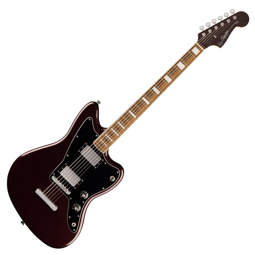 Squier Paranormal Baritone Jazzmaster HH Electric Guitar Laurel in Oxblood - 0377075593