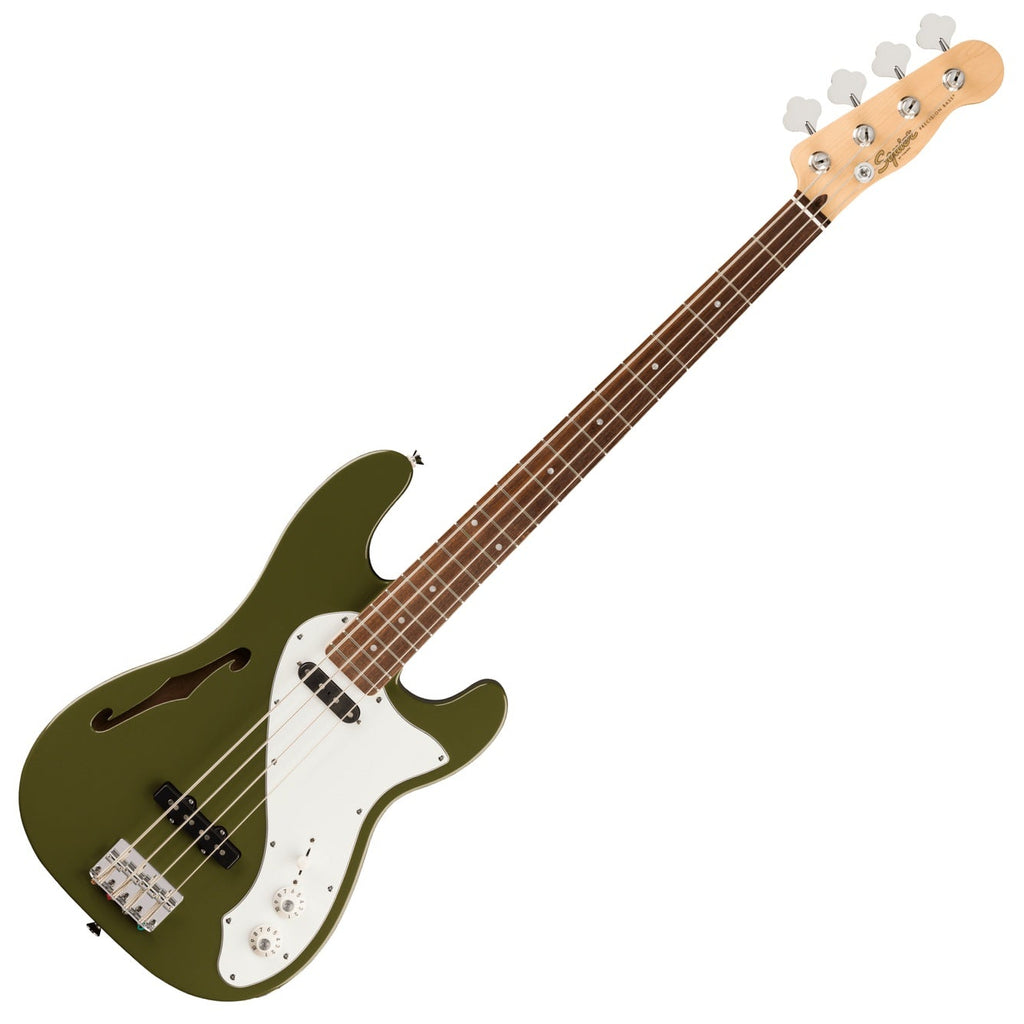 Squier Paranormal Precision Electric Bass Thinline SJ Laurel in Olive - 0377110576