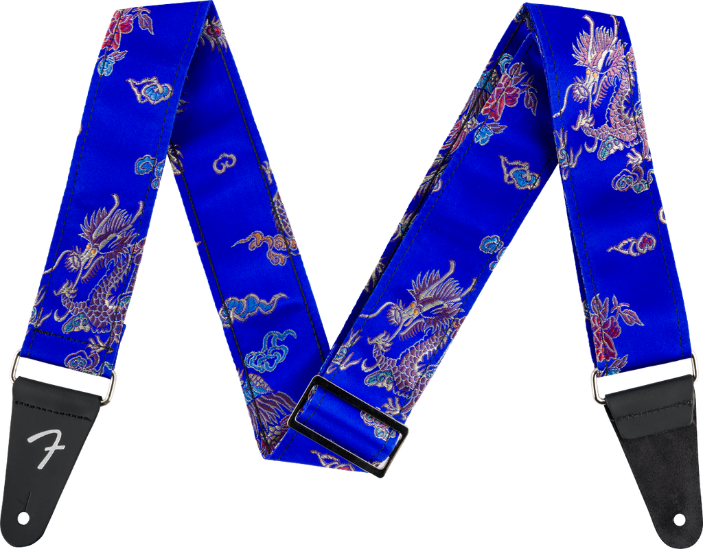 Fender Satin Dragon Guitar Strap in Royal Blue - 0990638052