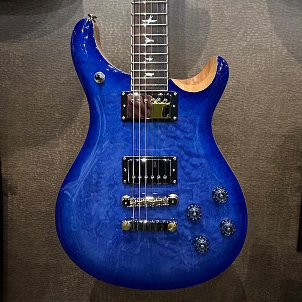 PRS SE McCarty 594 Quilt Top Electric Guitar in Faded Blue Bust - M522QDC