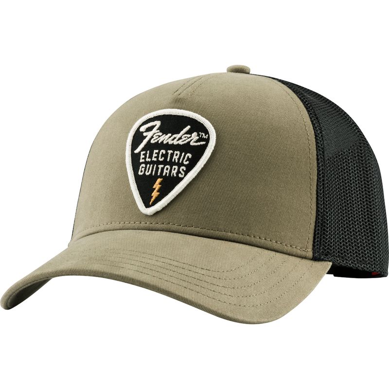 Fender Snap Back Pick Patch Hat in Olive - 9122421200