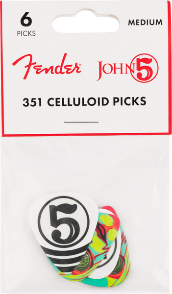 Fender John 5 351 Celluloid Picks | Pack of 6 - 1980351049