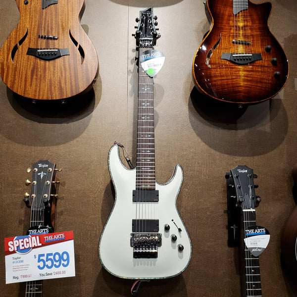 USED SPECIAL! - Schecter Hellraiser FR 7 String Electric Guitar in White w/Gig Bag - USDSCHHR7STRING