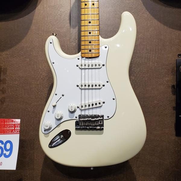 USED SPECIAL! - Fender USA Jimi Hendrix Artist Signature Tribute Stratocaster Electric Guitar in Olympic White w/Case - USDJIMITRIBUTE