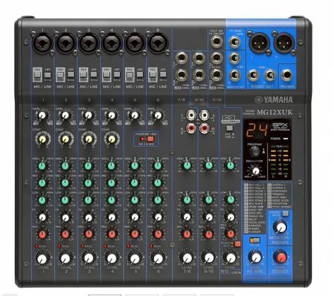 Yamaha 12 Input Mixer with SPX Effects and USB - MG12XUK