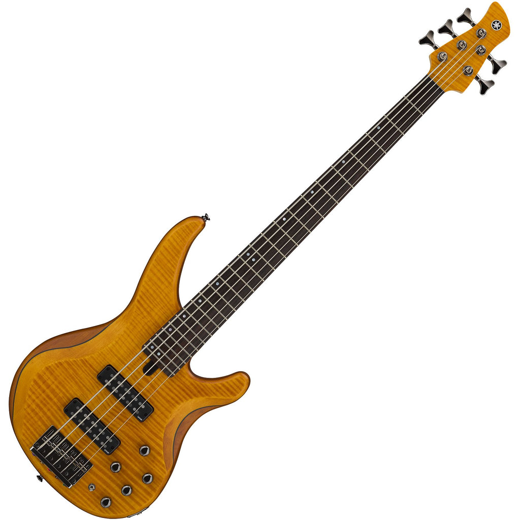 Yamaha TRBX 5 String Electric Bass HH Flame Maple Rosewood in Matte Amber - TRBX605FMMAM