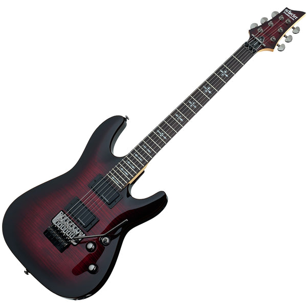 Schecter Demon 6 Floyd Rose Series Electric Guitar in Crimson Red Burst - 3247SHC